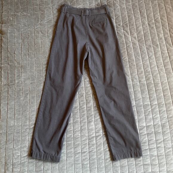 Gap grey paperbag waist pleated chinos with matching belt, size 00 - Picture 10 of 10